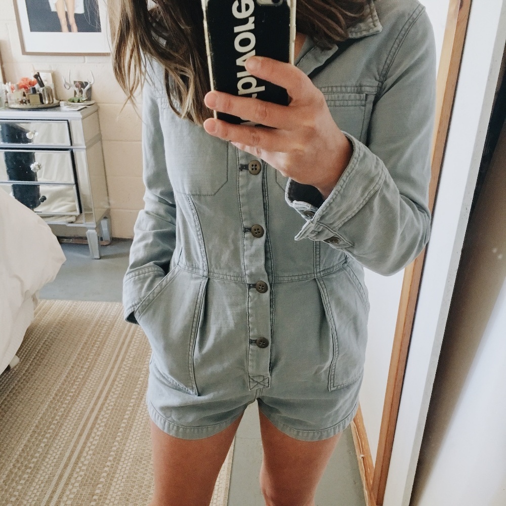 Free People Shortall Coverall Romper